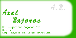axel majoros business card